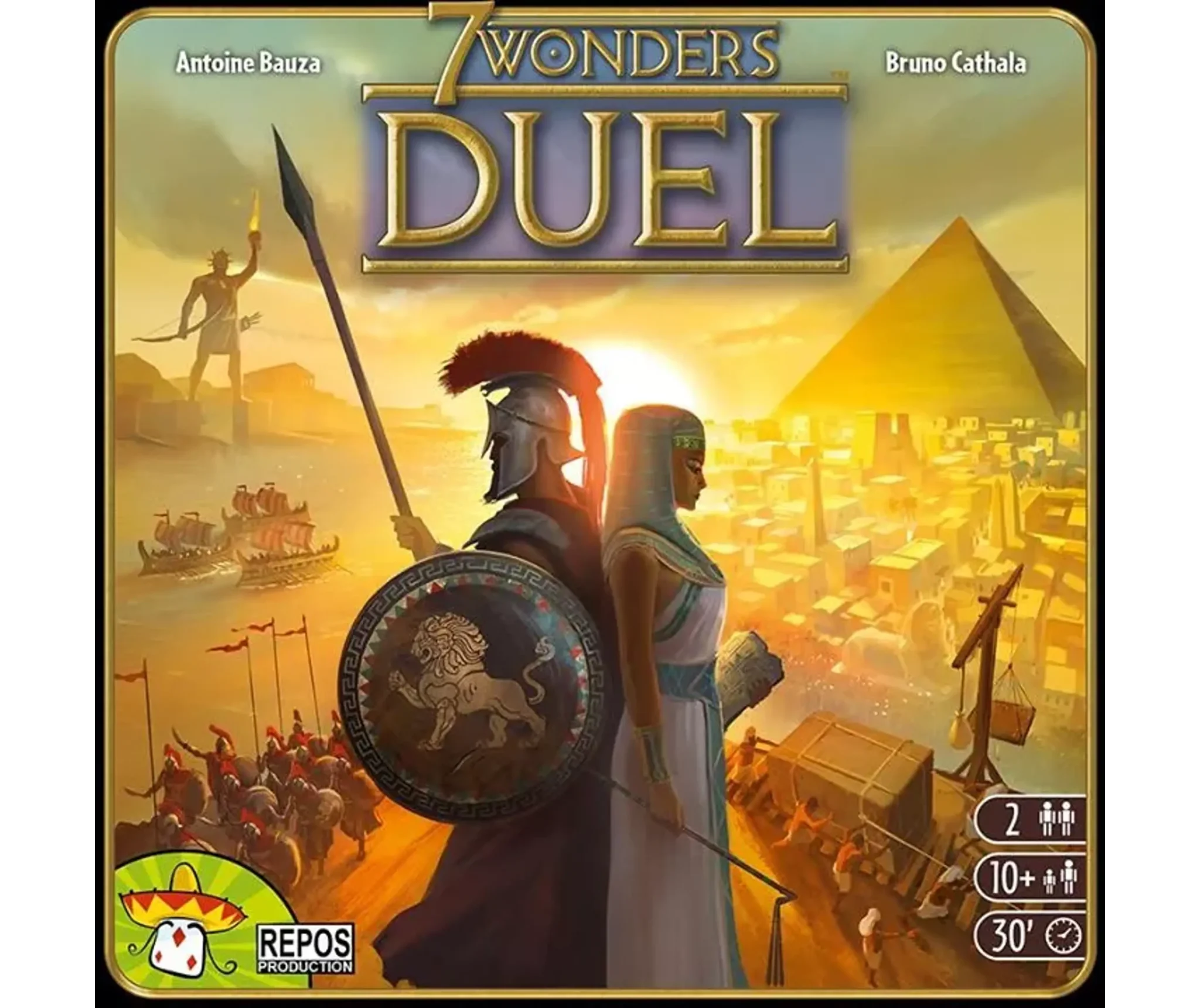 Jeu de société 7 Wonders Duel – boîte et matériel de jeu pour deux joueurs
