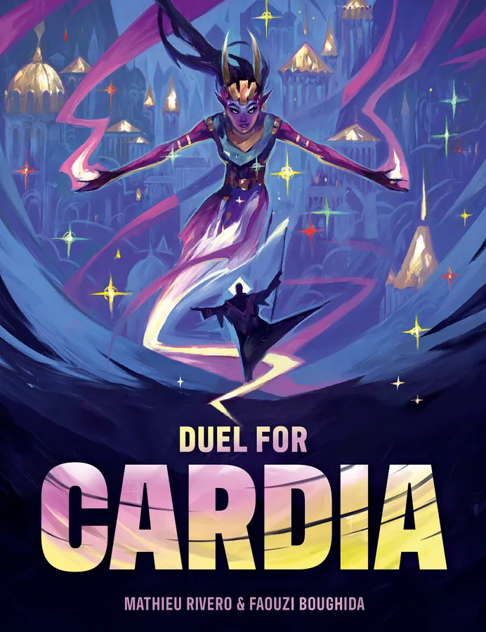 Boîte du jeu Duel pour Cardia avec personnages fantastiques