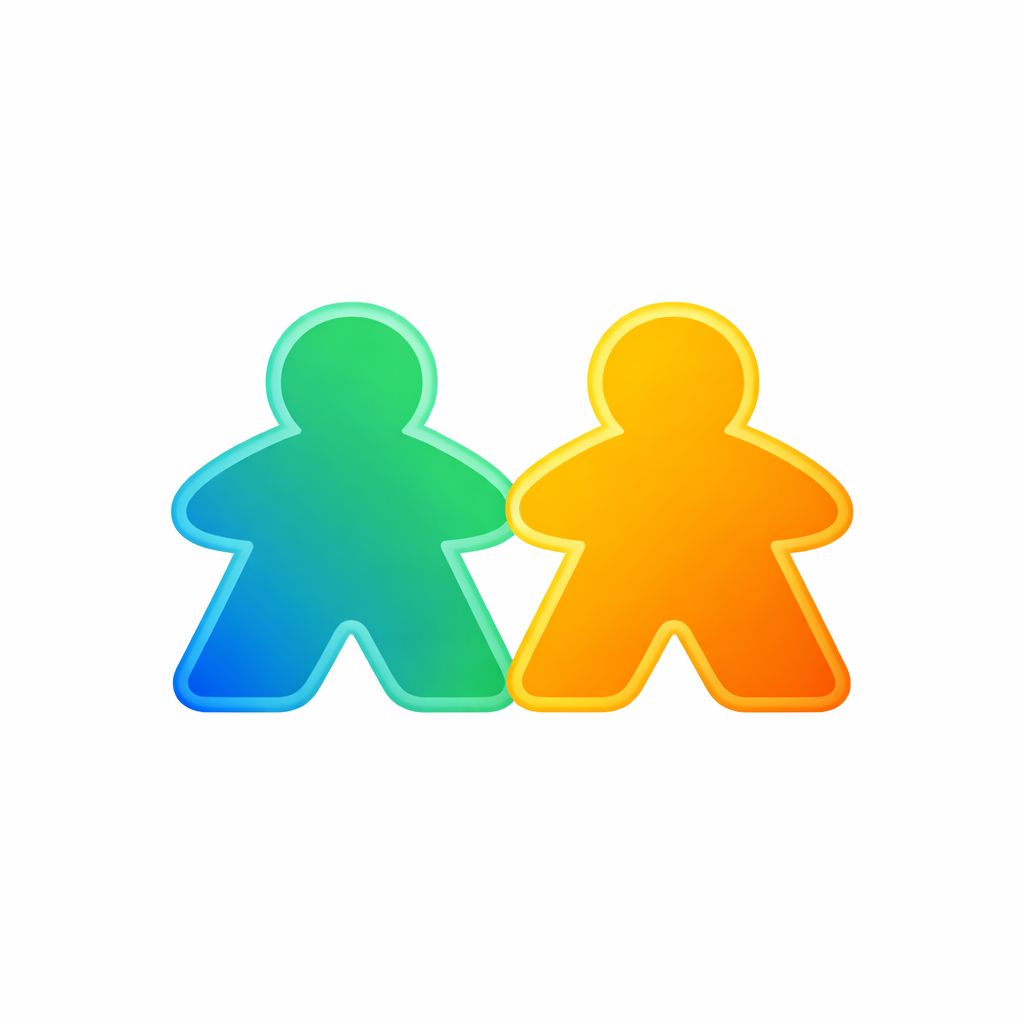 Logo de la catégorie “Exclusif 2 Joueurs” – jeux conçus uniquement pour deux, tactiques et équilibrés.